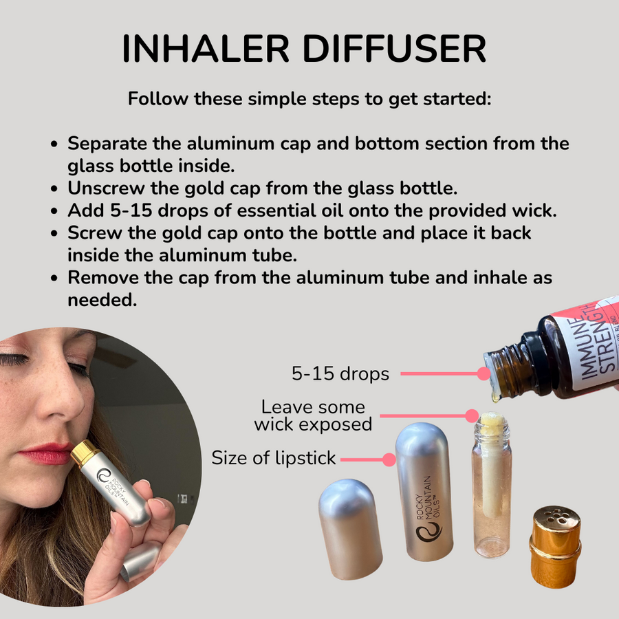 Essential Oil Inhaler Diffuser Set: Metal Aromatherapy Inhalers (2 Pack)