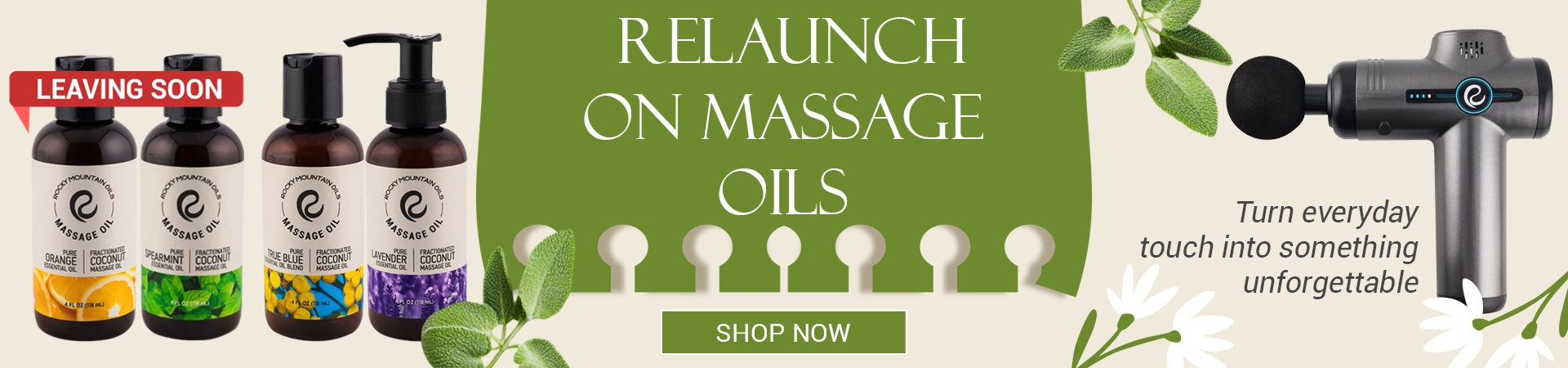 Massage Oils Relaunch