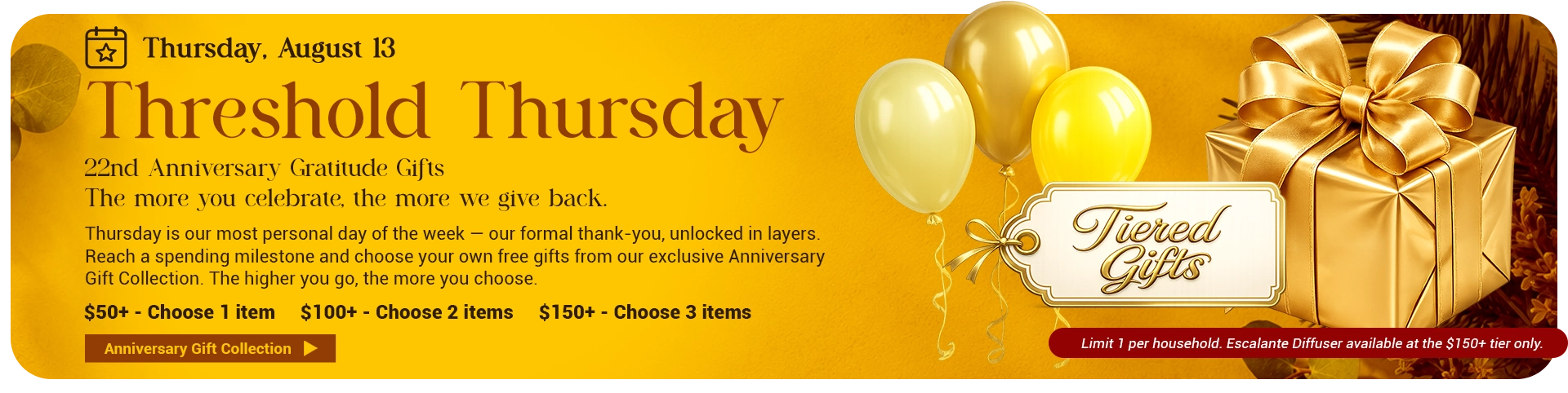 22nd Anniversary Celebration Week promotion