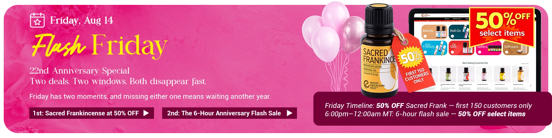 22nd Anniversary Celebration Week promotion