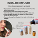 Essential Oil Inhaler Diffuser Set: Metal Aromatherapy Inhalers (2 Pack)