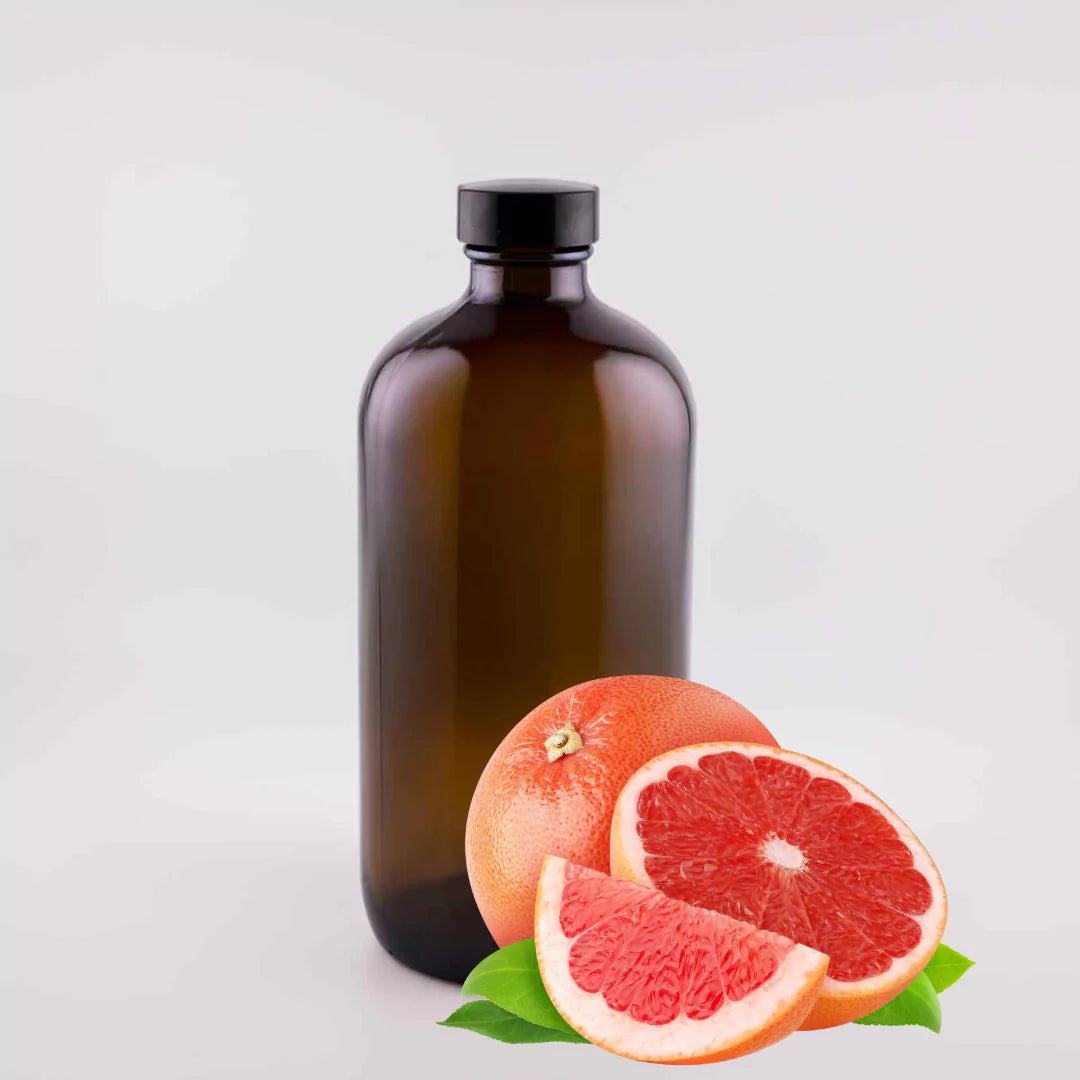 Grapefruit Essential Oil, 16oz Amber Glass Bottle