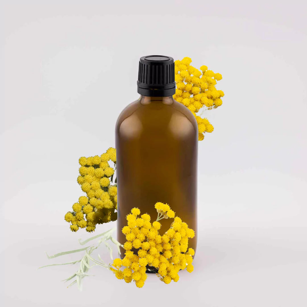 Helichrysum italicum Essential Oil, 4oz Amber Glass Bottle