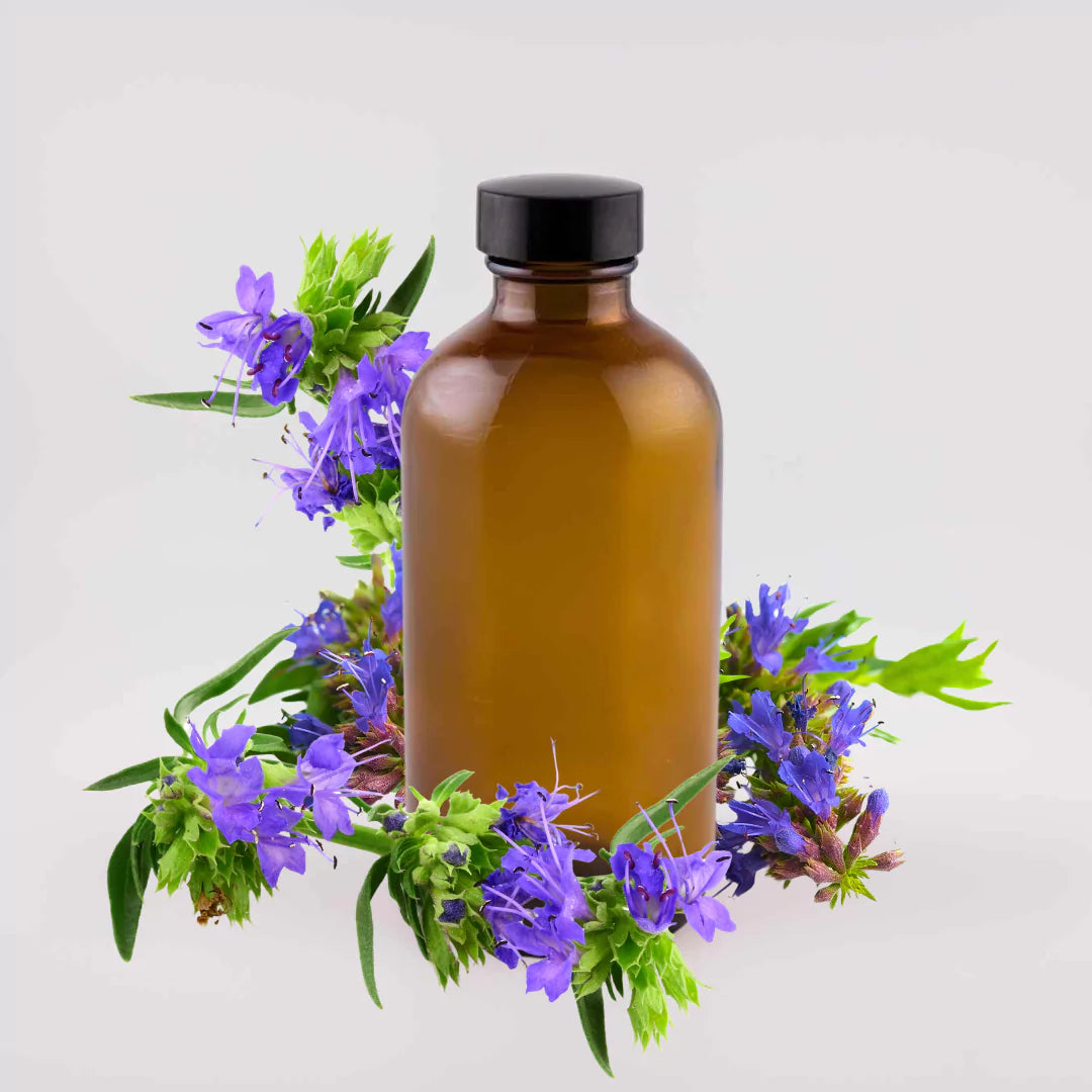 Hyssop Essential Oil, 8oz Amber Glass Bottle