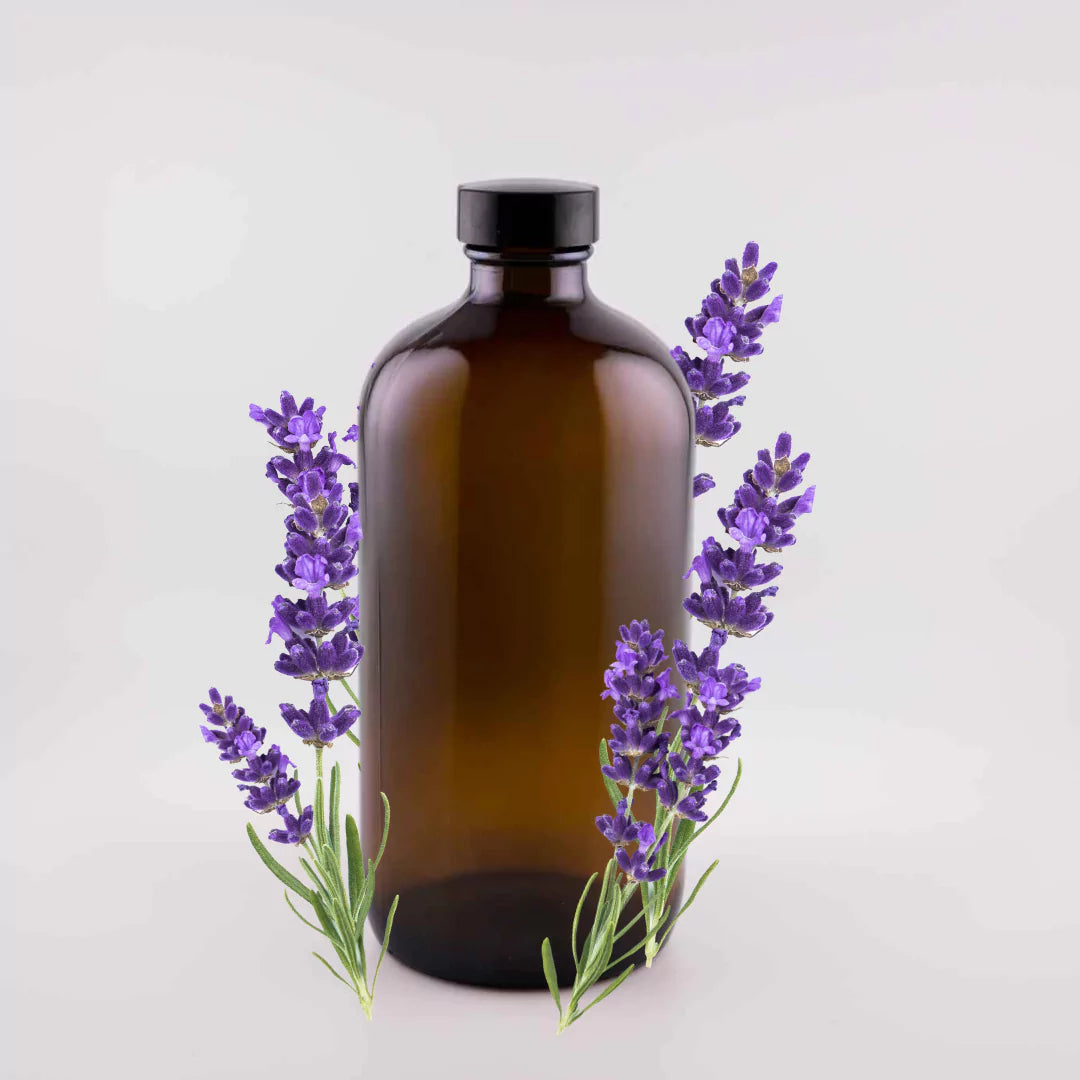 Lavender Essential Oil, 16oz Amber Glass Bottle